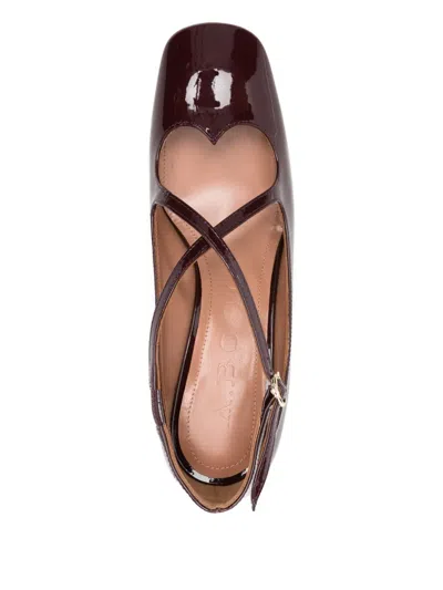 TWO FOR LOVE 皮质交叉带高跟鞋