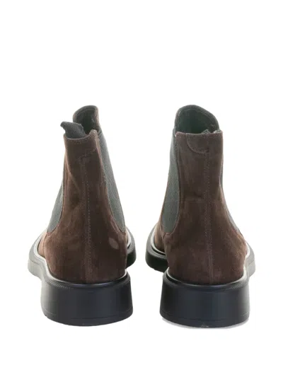 Fratelli Rossetti Elastic-panel Suede Boots In Brown