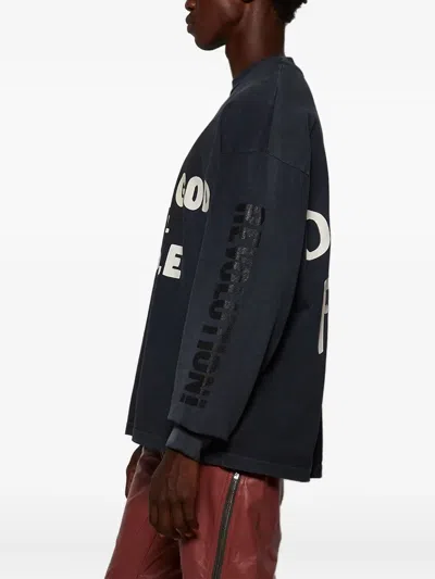 Fear Of God Graphic Print Crew Neck Short Sleeve T-shirt In Black