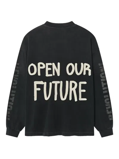 Fear Of God Graphic Print Crew Neck Short Sleeve T-shirt In Black