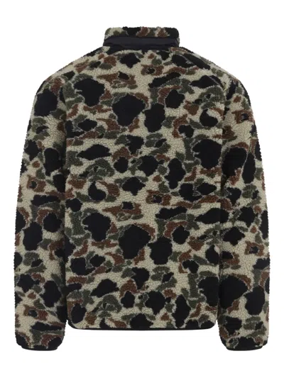 Carhartt Prentis Liner Camouflage-pattern Fleece Jacket In Black