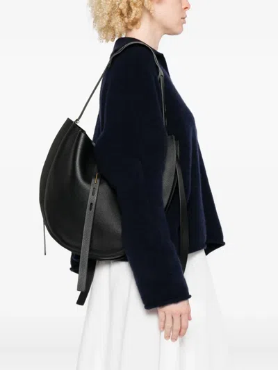 Mino Bossi Liz Textured Shoulder Bag In Black