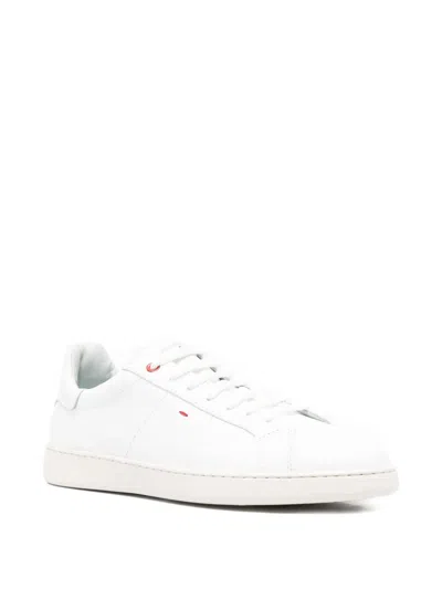 Kiton Leather Sneakers In White