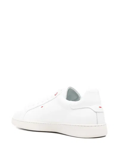Kiton Leather Sneakers In White