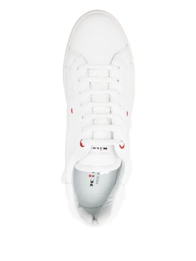 Kiton Leather Sneakers In White