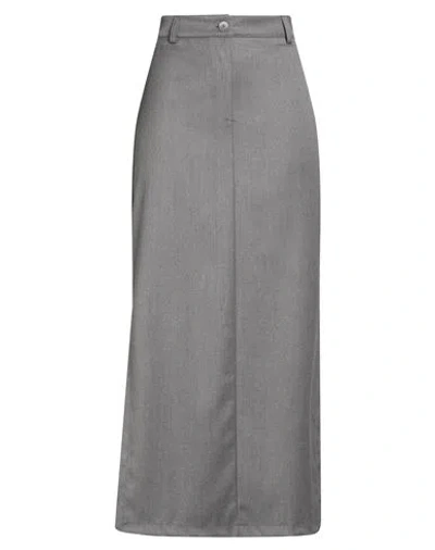 Tensione In Woman Maxi Skirt Grey Size S Polyester, Viscose, Elastane In Gray