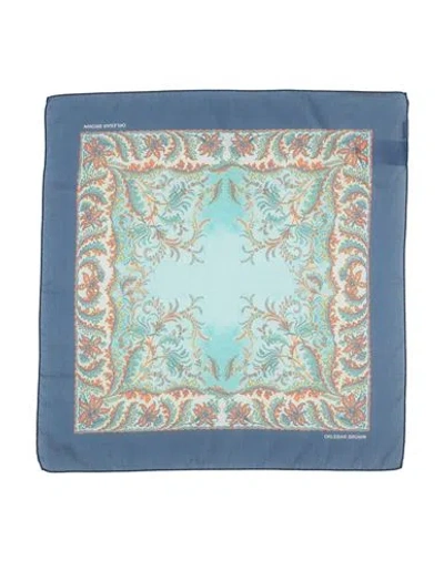 Orlebar Brown Woman Scarf Turquoise Size - Cotton, Silk In Blue