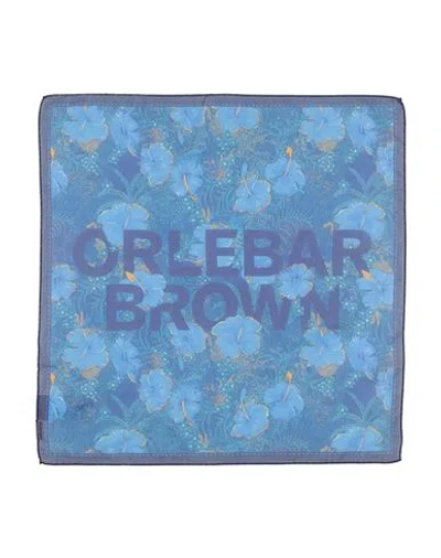 Orlebar Brown Woman Scarf Bright Blue Size - Cotton, Silk