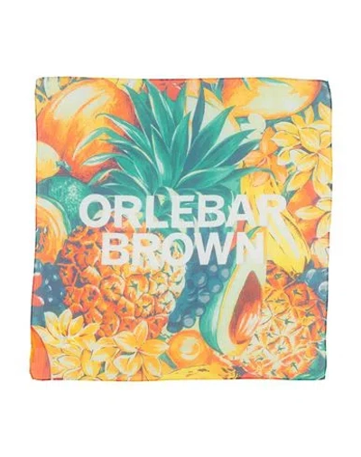 Orlebar Brown Woman Scarf Orange Size - Cotton, Silk