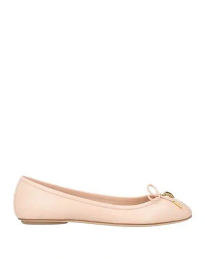Chloé Woman Ballet Flats Blush Size 8 Leather In Pink