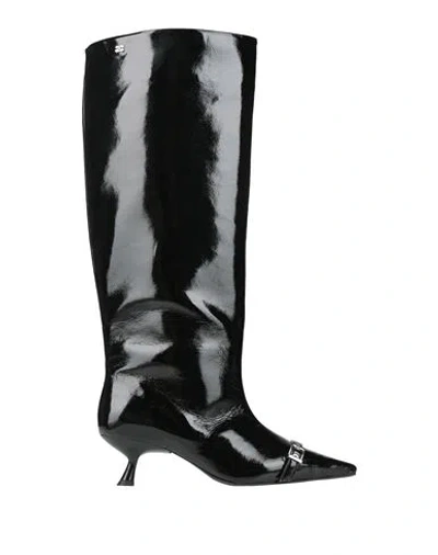 Ganni Woman Boot Black Size 8 Synthetisches Material In Black
