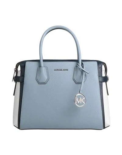 Michael Michael Kors Woman Handbag Sky Blue Size - Polyurethane, Polyester In Blue