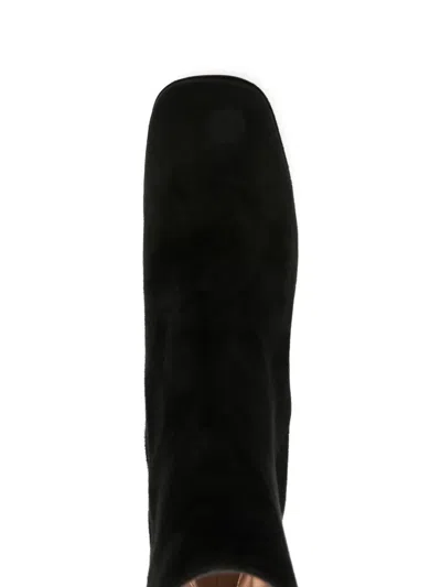Gianvito Rossi 70mm Holly Platform Block-heel Suede Boots In Black