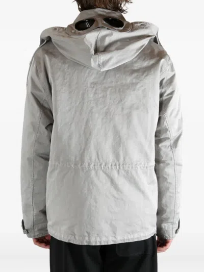 C.p. Company Micro Kei Hooded Multi-pocket Jacket In Gray