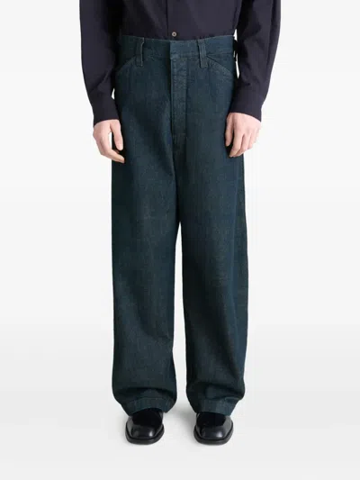 Lemaire Adjustable-strap Jeans In Blue
