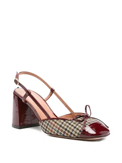 A.bocca Houndstooth-bow Pumps In Brown