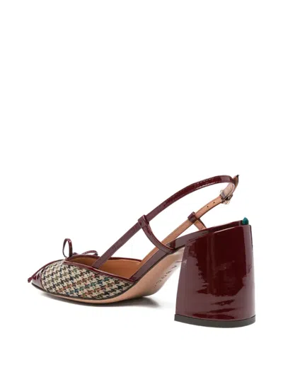 A.bocca Houndstooth-bow Pumps In Brown