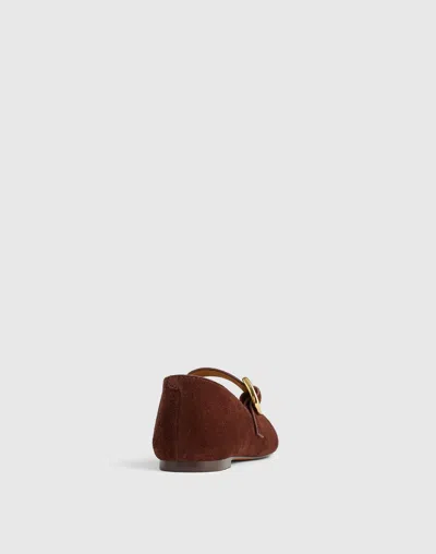 Madewell Remy Puffy Buckle Mary Jane Flats Chocolate Raisin In Brown
