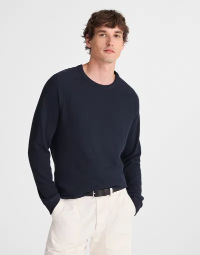 Madewell Textured Long Sleeve T-shirt In Blue