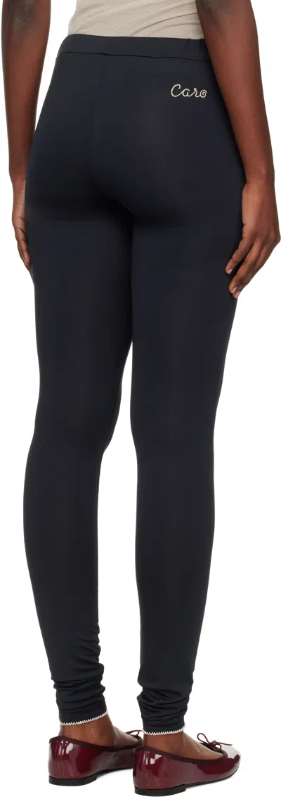 Caro Editions Black Jersey Leggings In Black