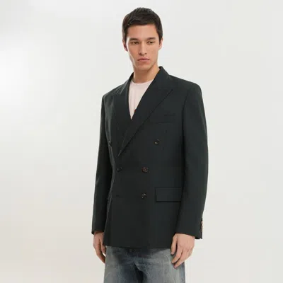 1989 Studio Double Breasted Blazer Featuring Button Detailing In Black