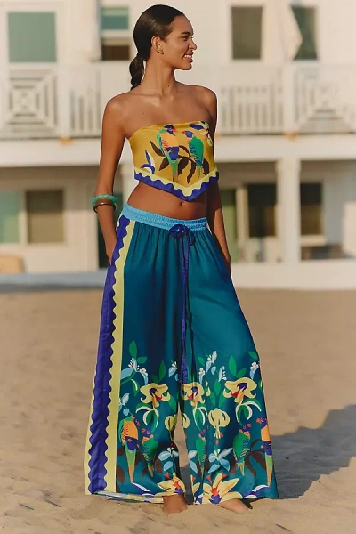 Claire Colin Celandine X  Wide-leg Drawstring Pants In Burgundy