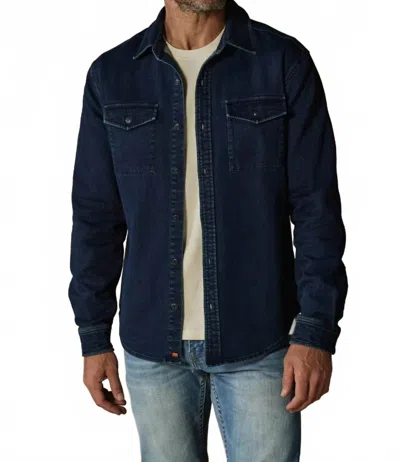 The Normal Brand Big Jake Cotton Blend Button-up Shirt Jacket In Blue