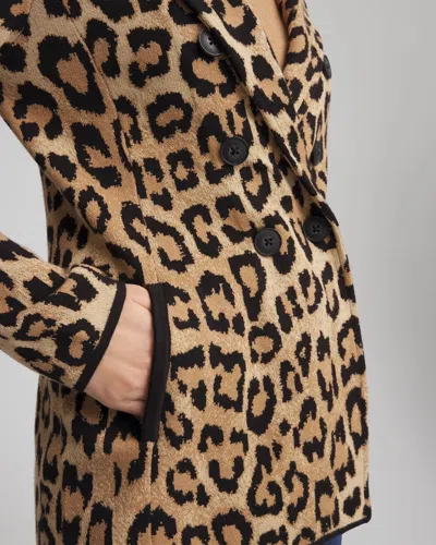 Chico's Cheetah Jacquard Blazer In Tan In Neutral