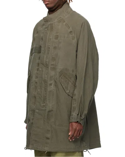 Visvim Khaki Six-five Fishtail Parka In Green