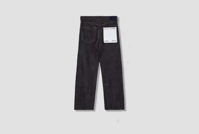 Visvim Men S Social Sculpture 01 Wide Raw Denim Pants Indigo In Black