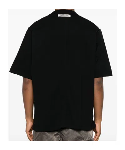 Undercover Boxy Black Short-sleeve T-shirt With Graphic Print In Black