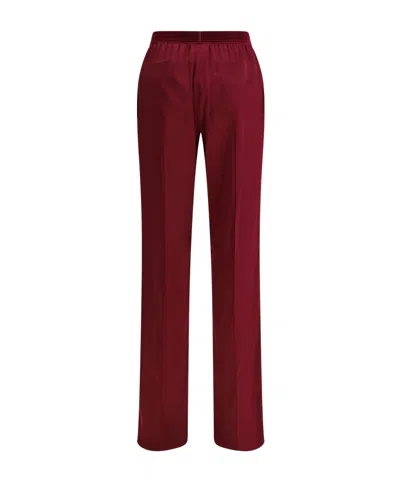 Tom Ford Fuchsia Pants With Elastic Waist With Logo Lettering In Silk Stretch Woman In Purple