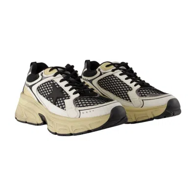 Golden Goose Light-star White Black Leather Sneaker In Multi