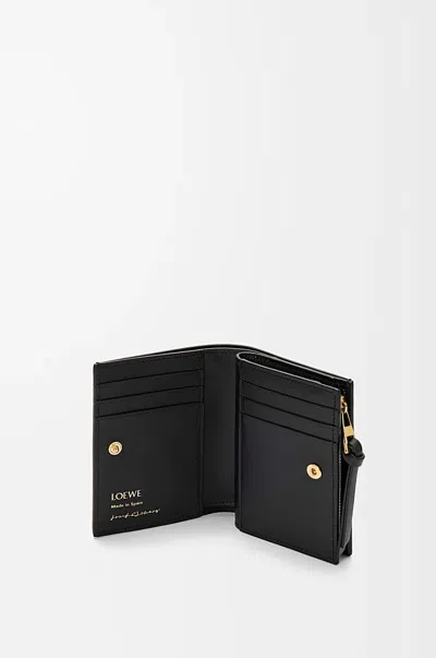 Loewe X Albers Compact Bifold Wallet In Nappa Leather In Brown