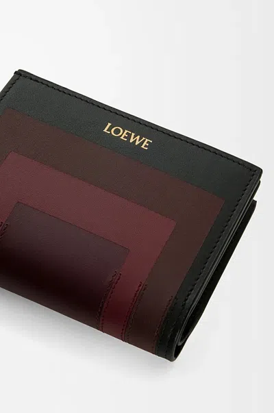 Loewe X Albers Compact Bifold Wallet In Nappa Leather In Brown