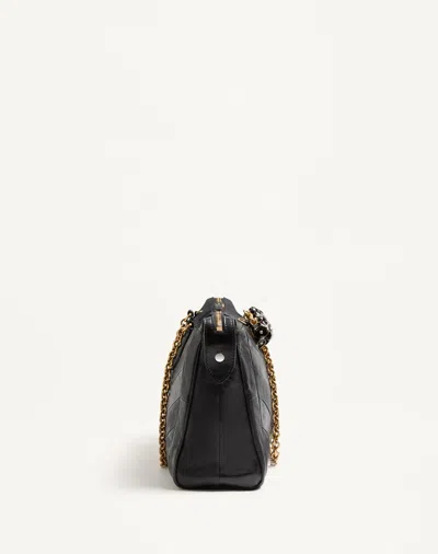 Valentino Garavani Panthea Small Shoulder In Nappa Leather With Chevron Pattern Bags In Black