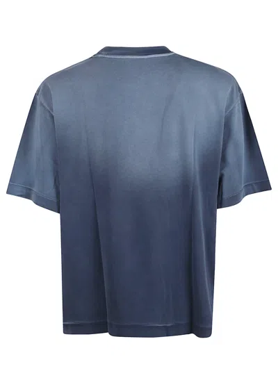 Off-white Vintage Round Neck Short Sleeve T-shirt In Blue