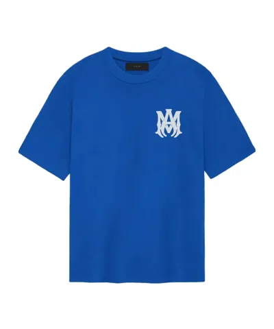Amiri Ma Logo Cotton T-shirt In Blue