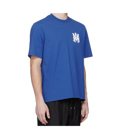 Amiri Ma Logo Cotton T-shirt In Blue