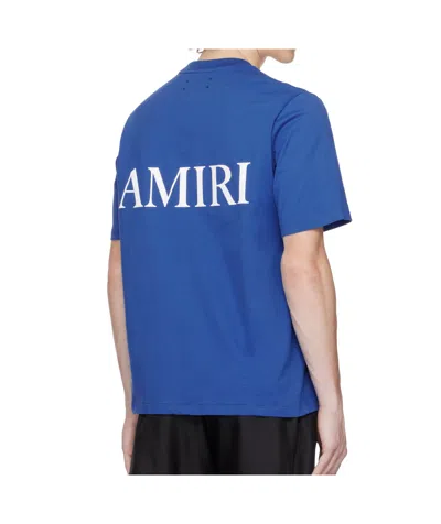 Amiri Ma Logo Cotton T-shirt In Blue
