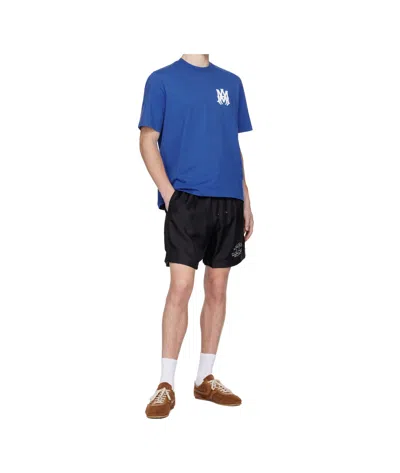 Amiri Ma Logo Cotton T-shirt In Blue