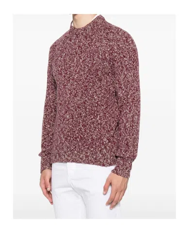 Drumohr Wool Sweater With Mottled Effect In Purple