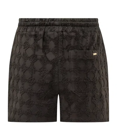 Amiri Drawstring Cotton-blend Shorts In Brown