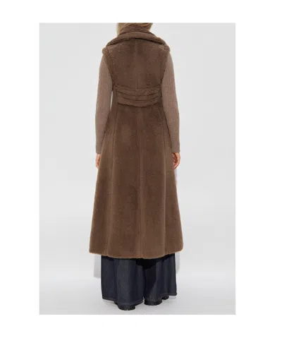 Max Mara Marrone Bronzo Alpaca Coat In Brown