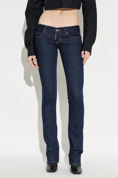 Dsquared2 Belt Loop Denim Trousers In Blue