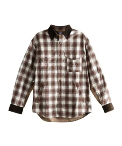 Junya Watanabe Check Overshirt Jacket Jackets And Coats Brown In Brown