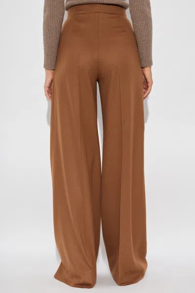 Max Mara Pleated-front Trousers In Brown