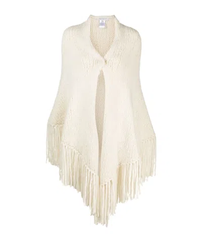 Gabriela Hearst Lauren Fringed Cape In White
