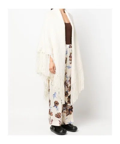Gabriela Hearst Lauren Fringed Cape In White
