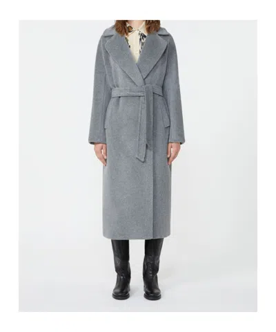Weekend Max Mara Weekend 2 Tempera Belted Coat In Gray